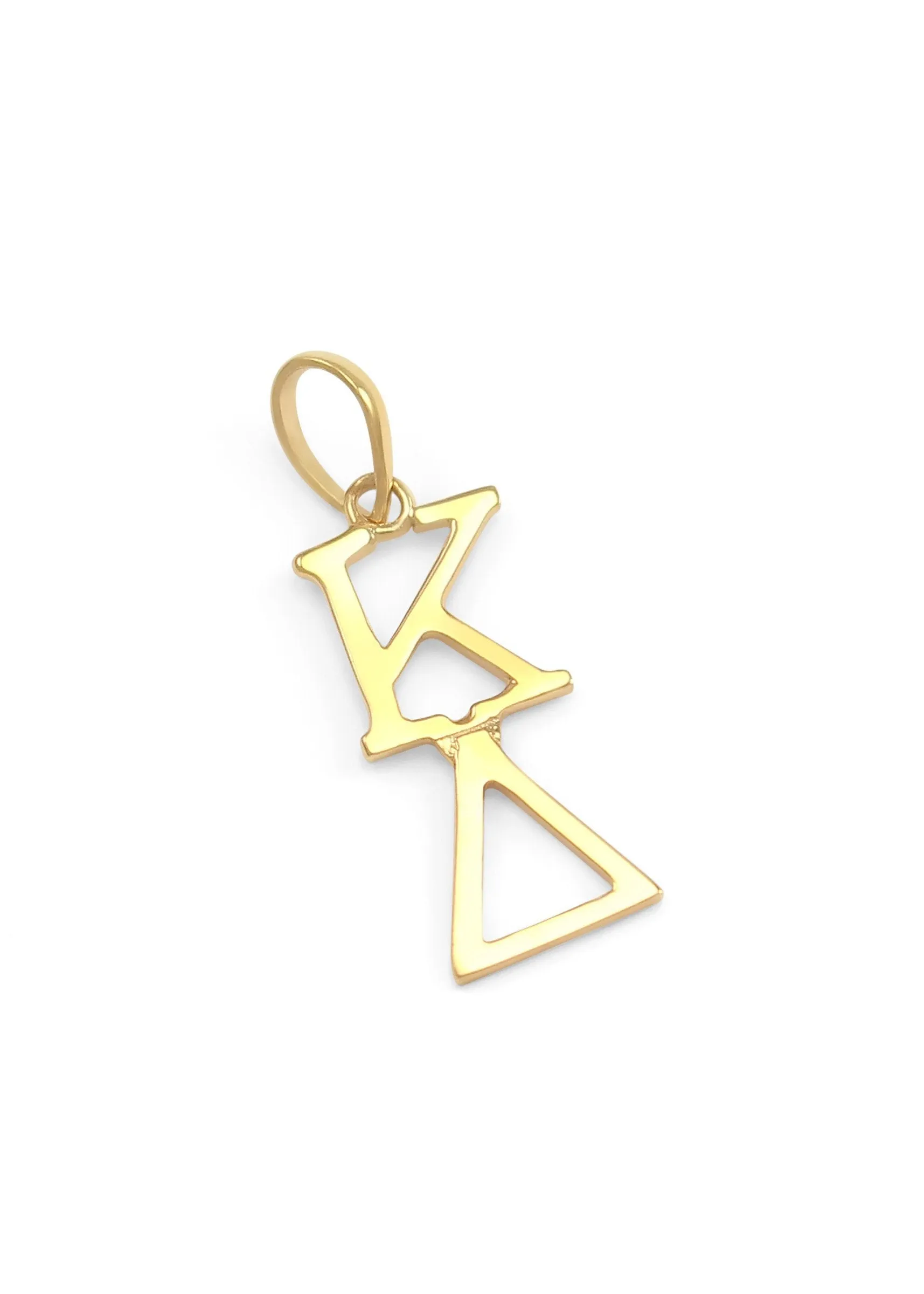 14k Solid Gold Kappa Delta Lavaliere