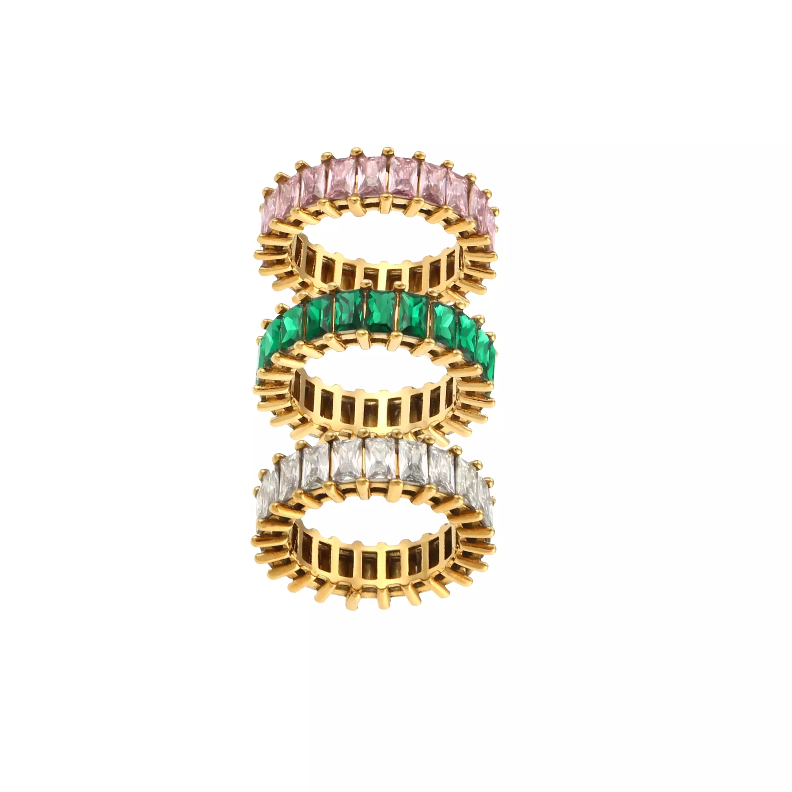 Analu Gold CZ Eternity Ring