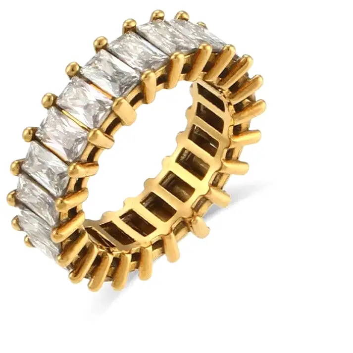 Analu Gold CZ Eternity Ring