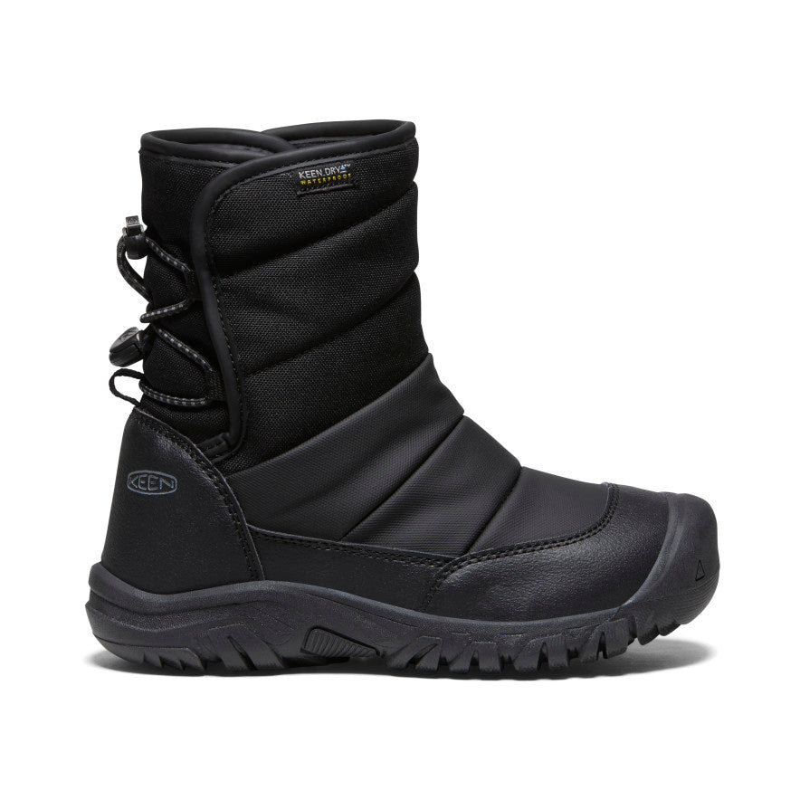 Big Kids' Puffrider Waterproof Winter Boot  |  Black/Steel Grey