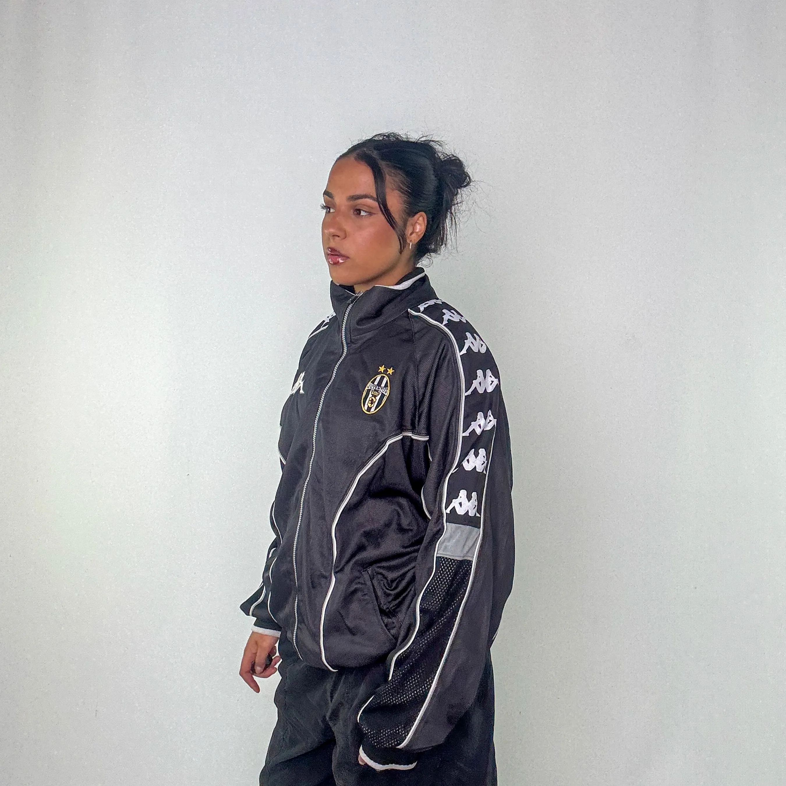 Black y2ks Kappa Track Jacket (XXL)