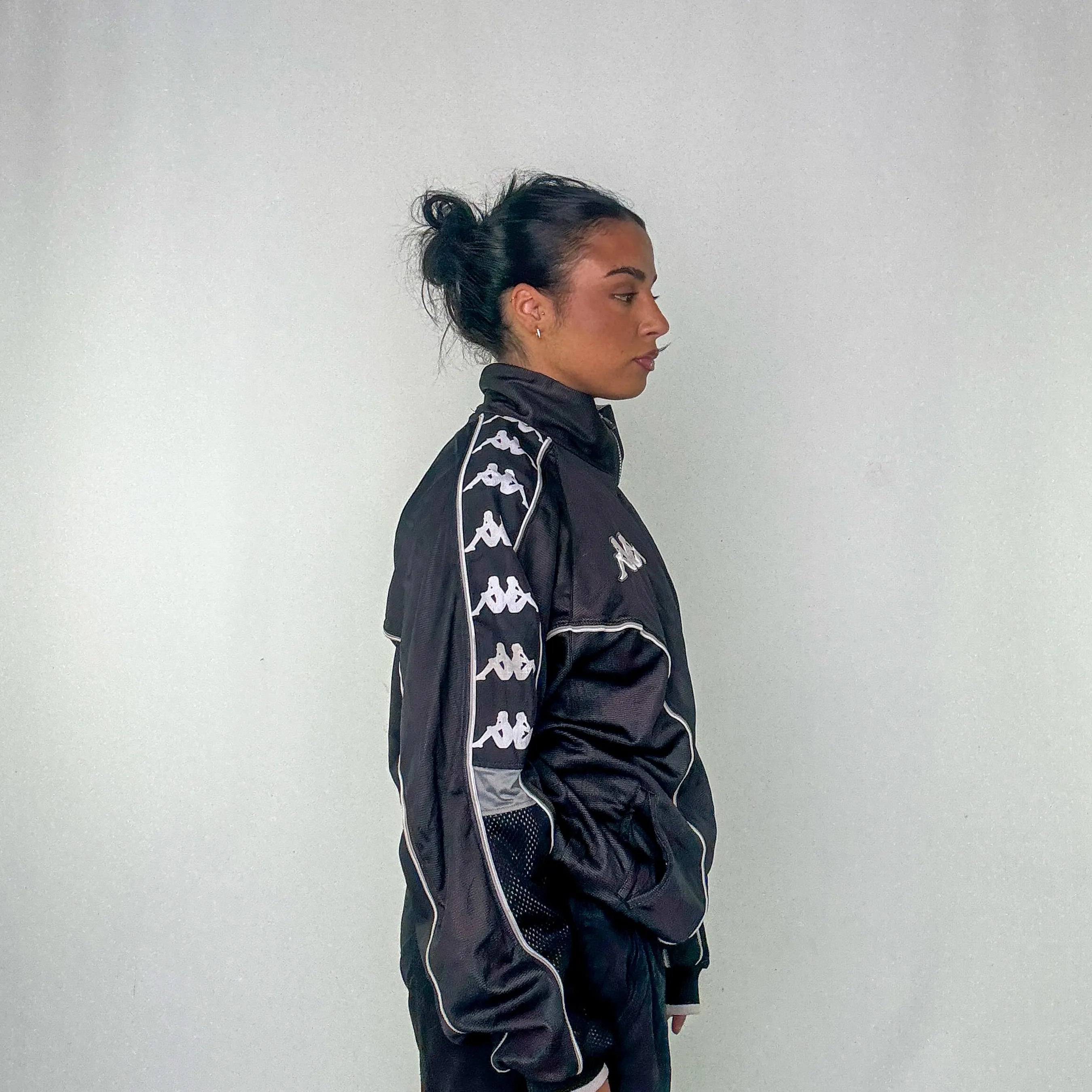 Black y2ks Kappa Track Jacket (XXL)