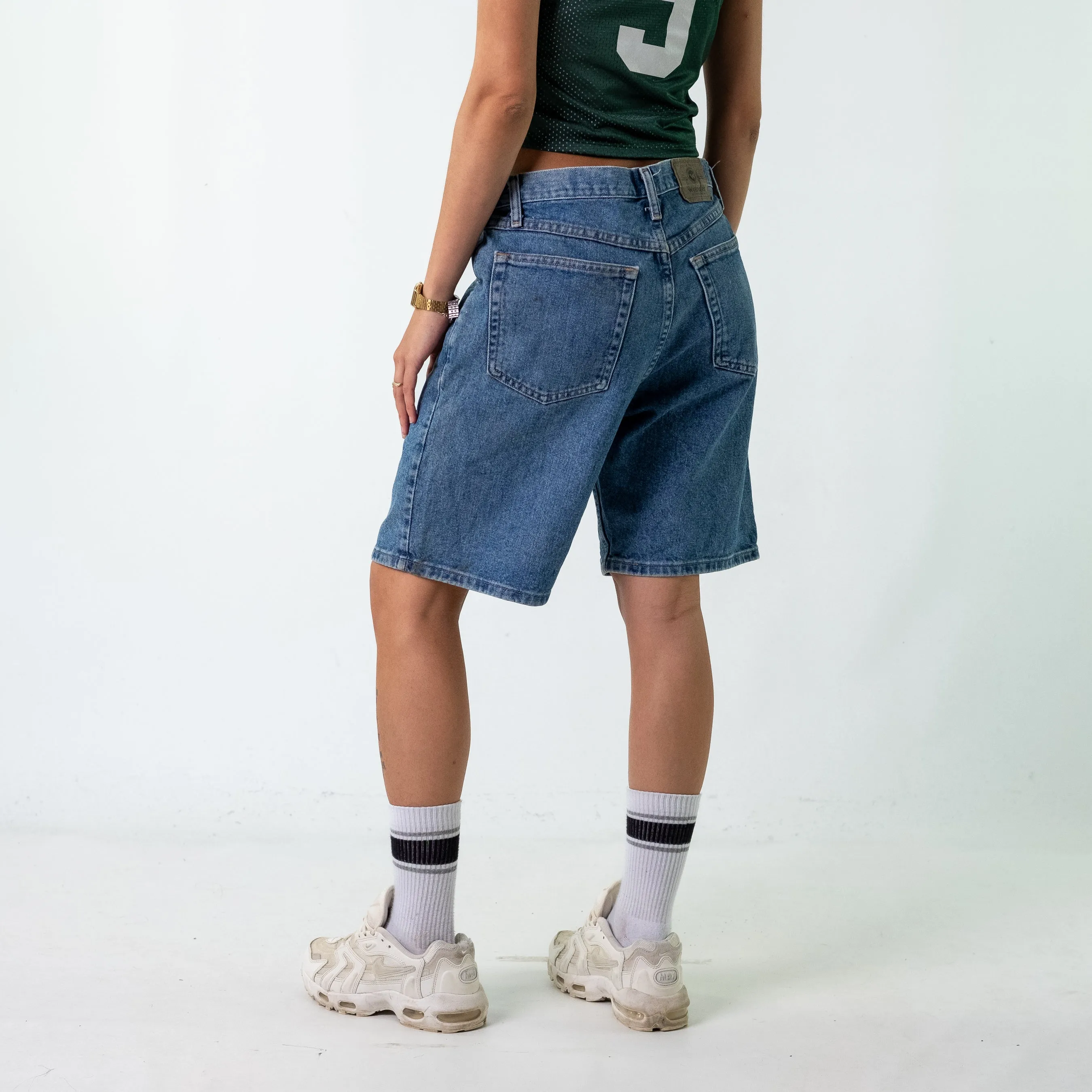 Blue 90s Wrangler Denim Jorts Shorts (32)