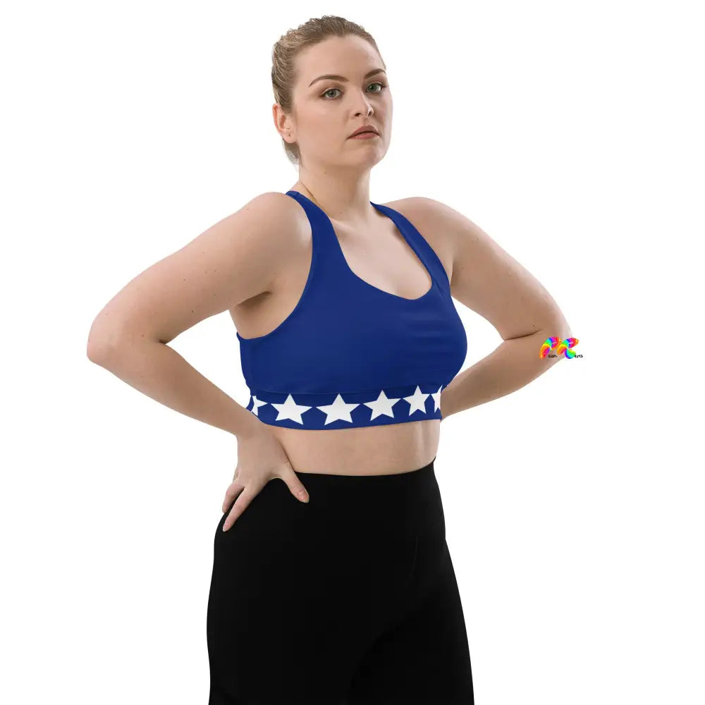 Blue Star Longline Sports Bra