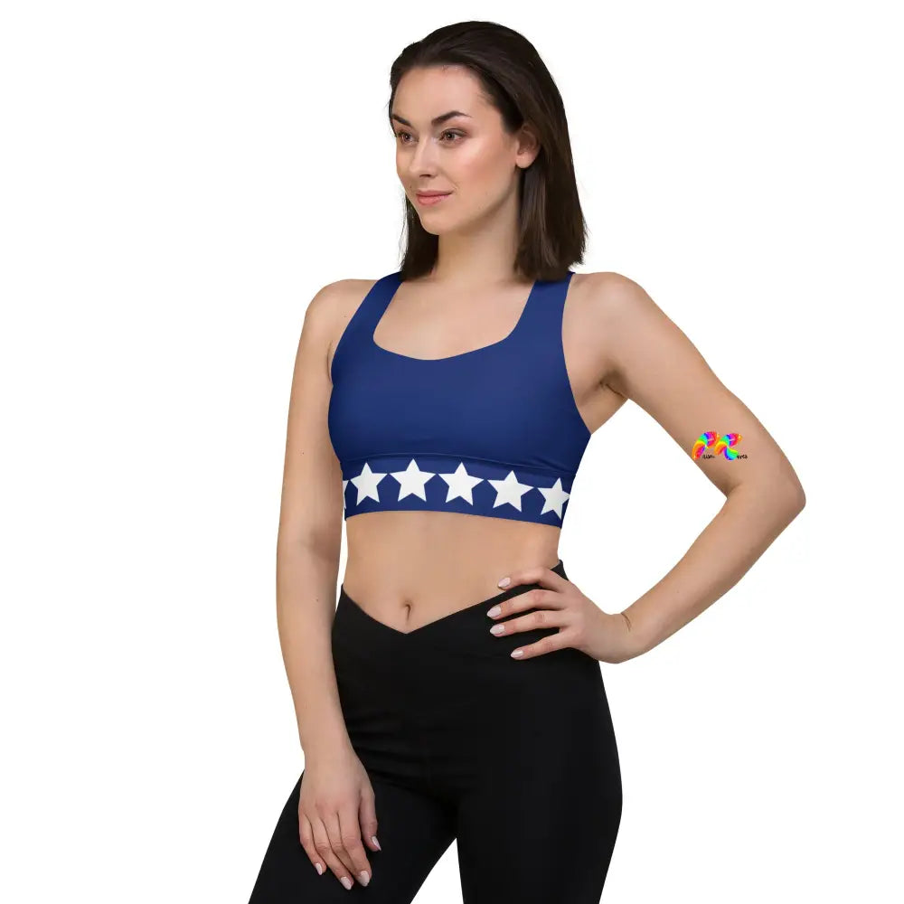 Blue Star Longline Sports Bra