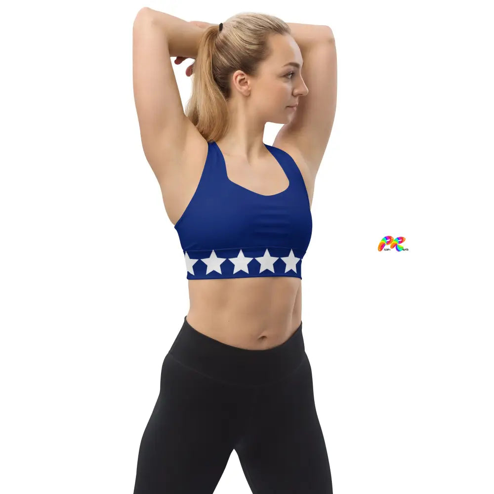 Blue Star Longline Sports Bra