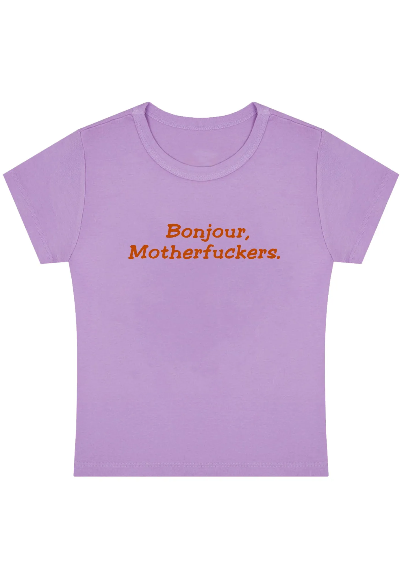 Bonjour Motherfuxkers Y2K Baby Tee