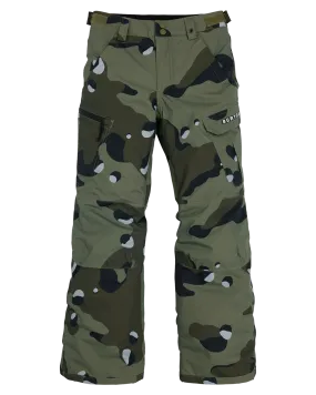 Burton Kids' Exile 2L Cargo Snow Pants - Forest Moss Cookie Camo | Shop Snow Pants & Suits at Trojan Wake Ski Snow &