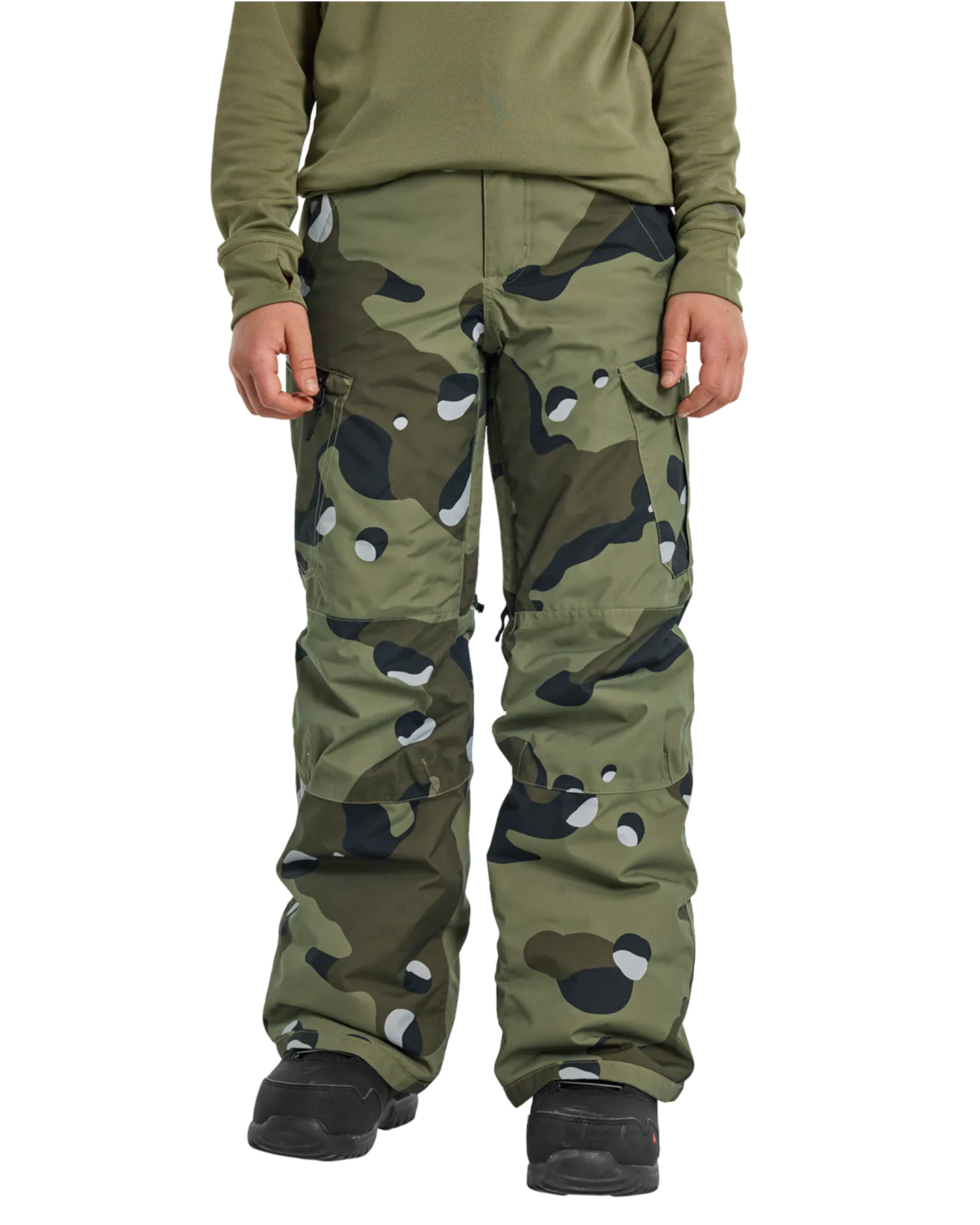 Burton Kids' Exile 2L Cargo Snow Pants - Forest Moss Cookie Camo | Shop Snow Pants & Suits at Trojan Wake Ski Snow &