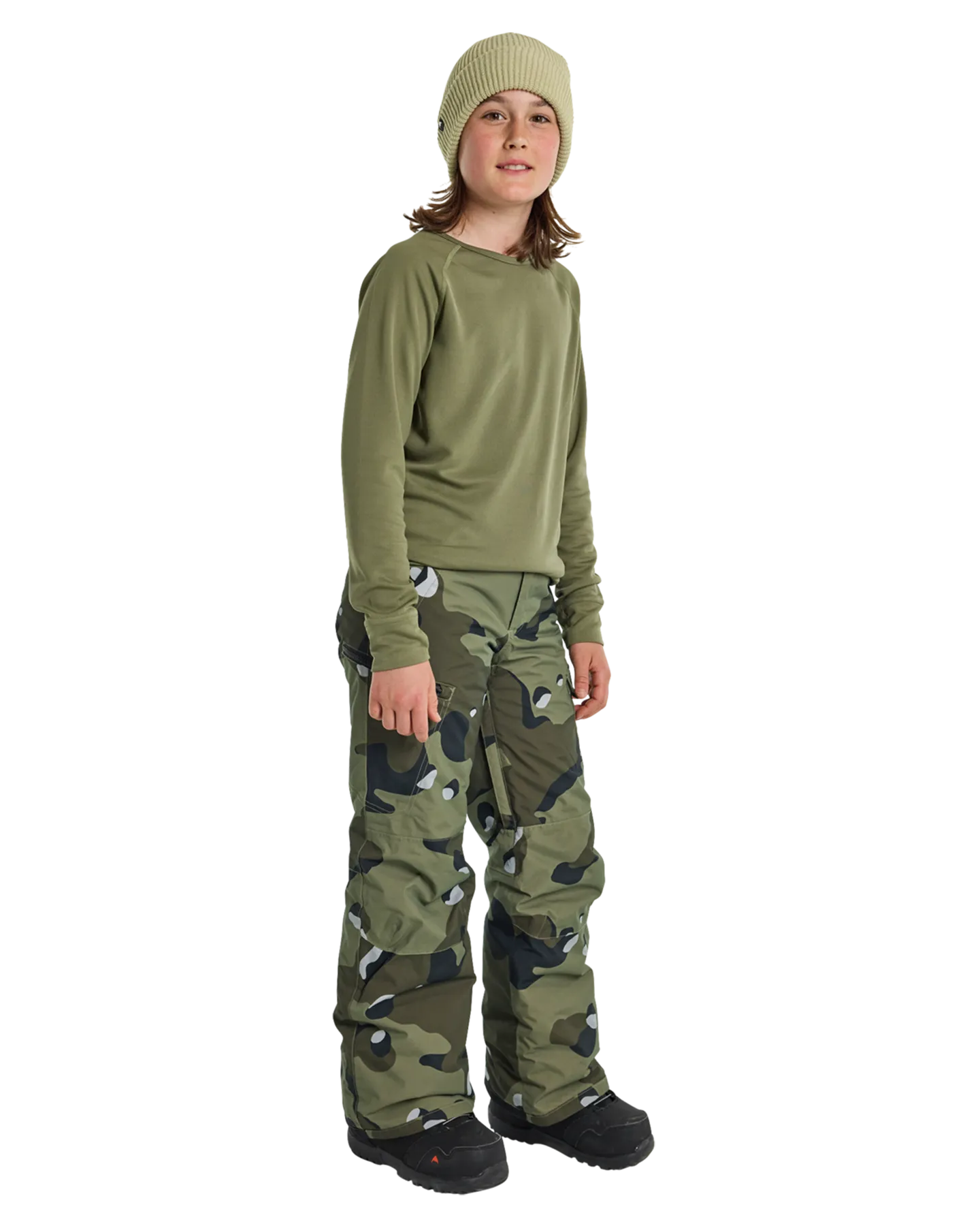 Burton Kids' Exile 2L Cargo Snow Pants - Forest Moss Cookie Camo | Shop Snow Pants & Suits at Trojan Wake Ski Snow &