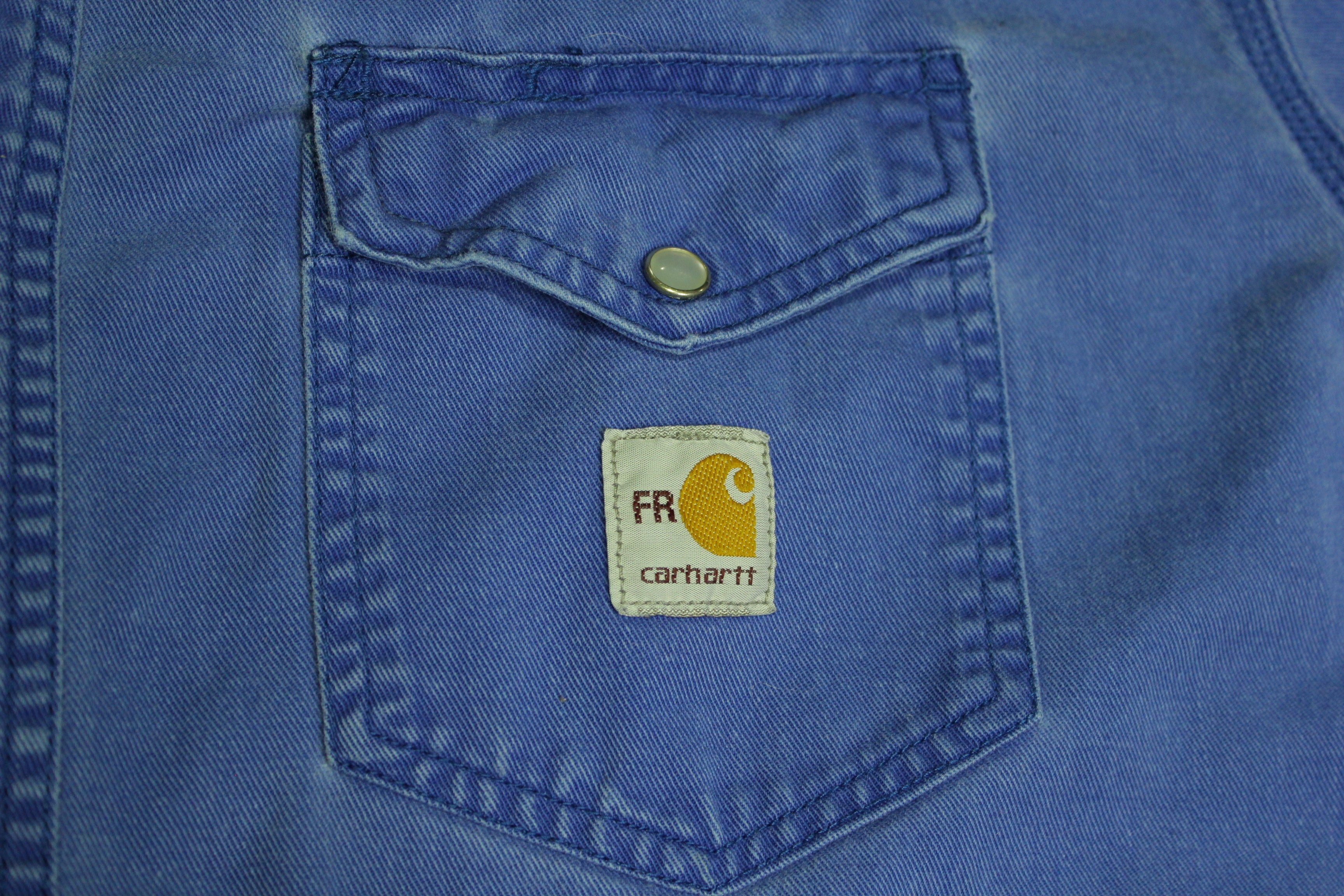 Carhartt FRS006 Fire Resistant Arc Flash Electrical Switching Pearl Snap Button Up Work Shirt