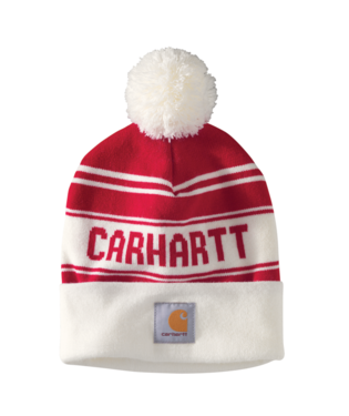 Carhartt Knit Pom-Pom Cuffed Logo Beanie