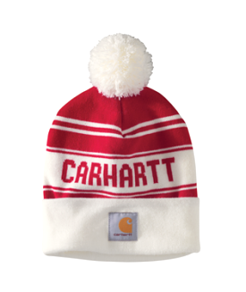 Carhartt Knit Pom-Pom Cuffed Logo Beanie