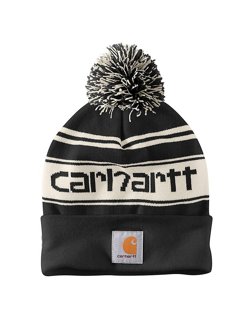 Carhartt Knit Pom-Pom Cuffed Logo Beanie