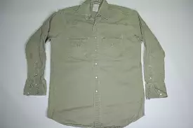 Carhartt SU000 Vintage Rugged Outdoor Wear Pearl Snap Button Up Western Work Shirt