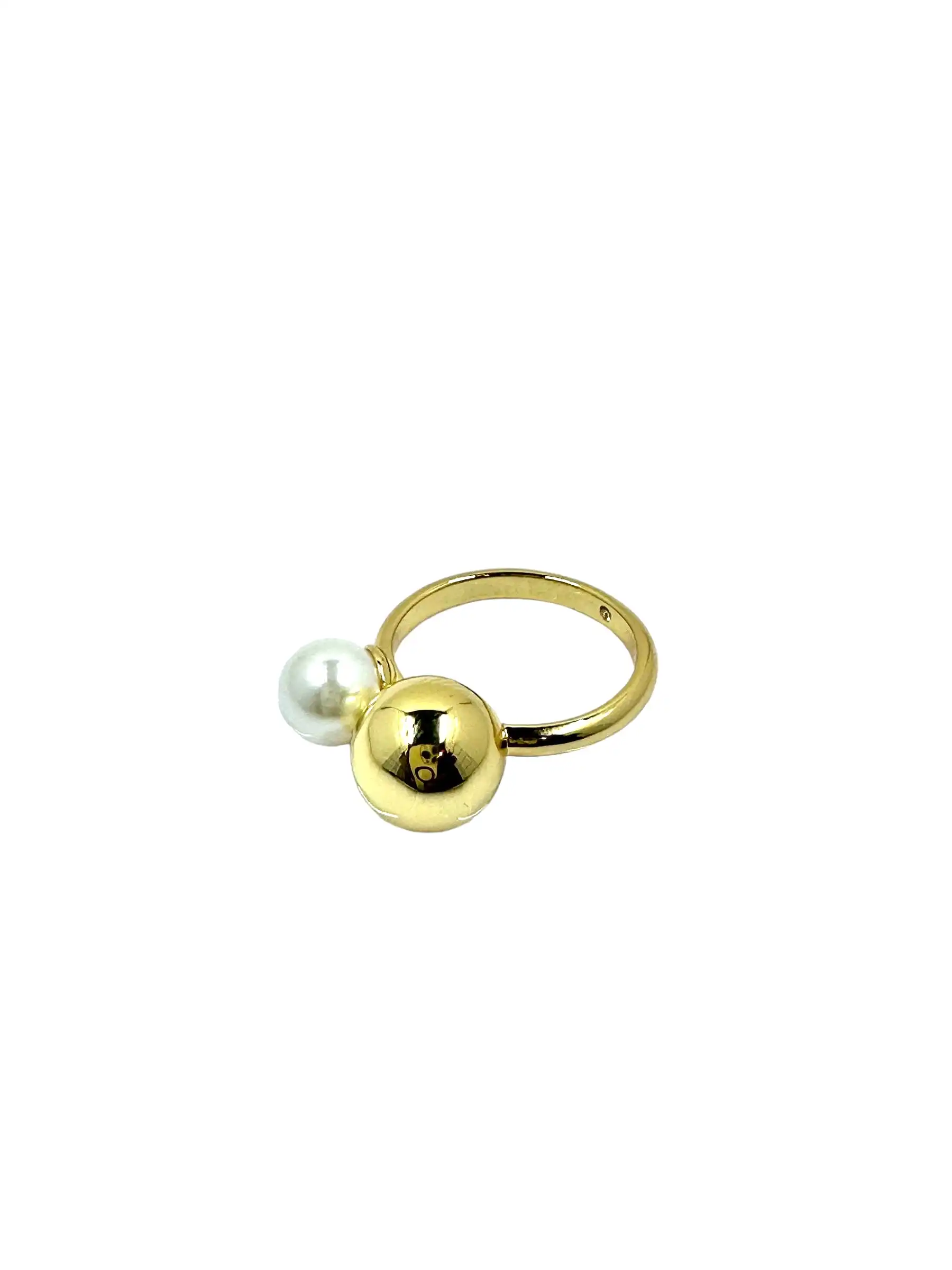 Carrie Pearl Strung Gold Ball Ring