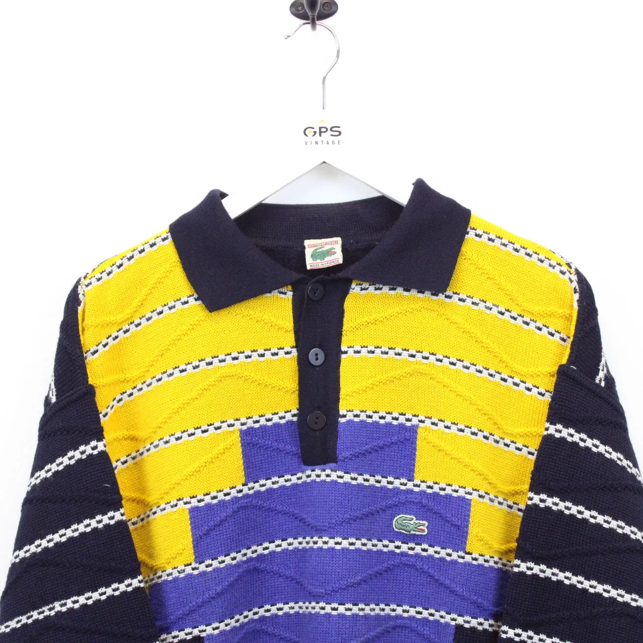 CHEMISE LACOSTE 80s Knit Sweatshirt Multicolour | Large