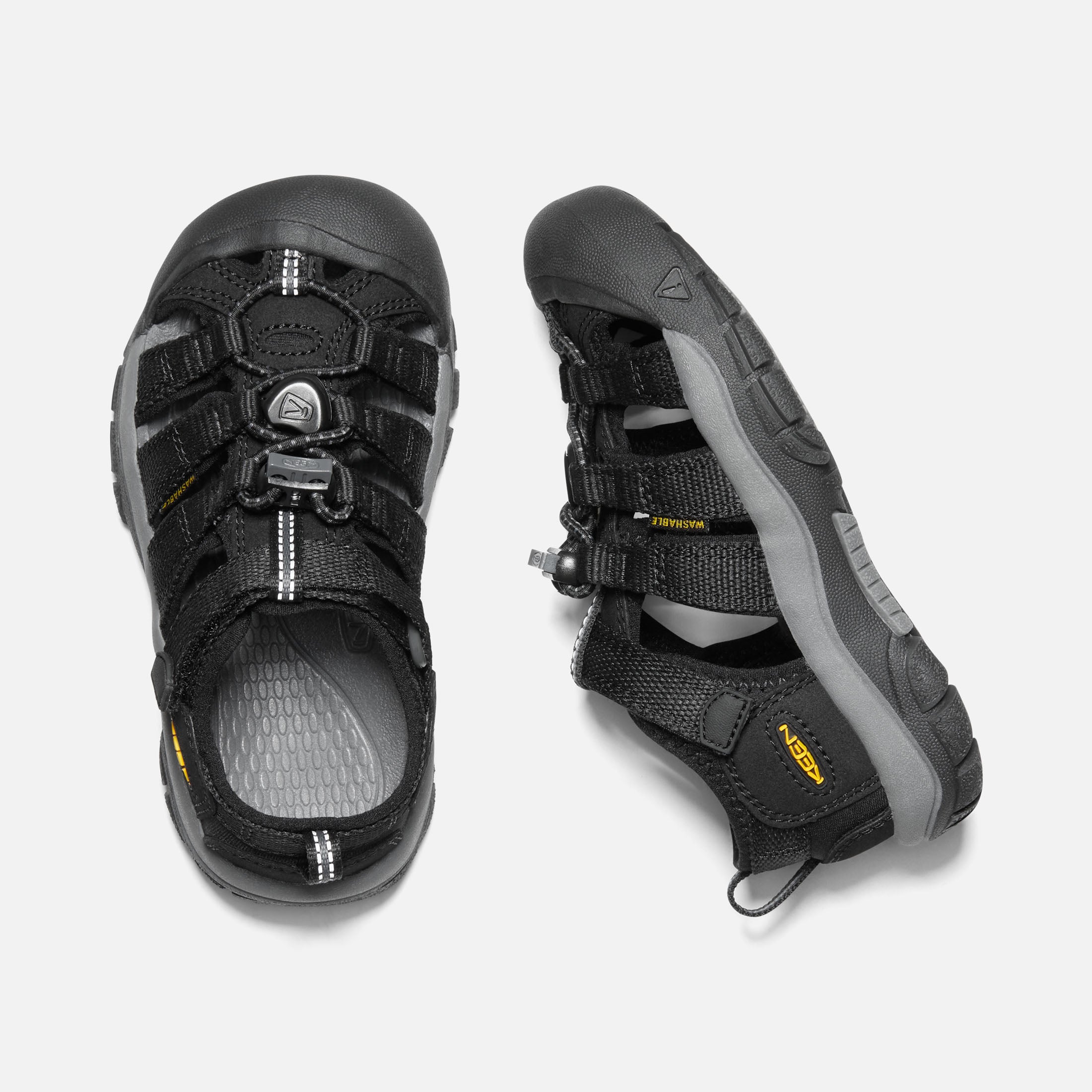 Childrens Newport H2 - Black/Keen Yellow