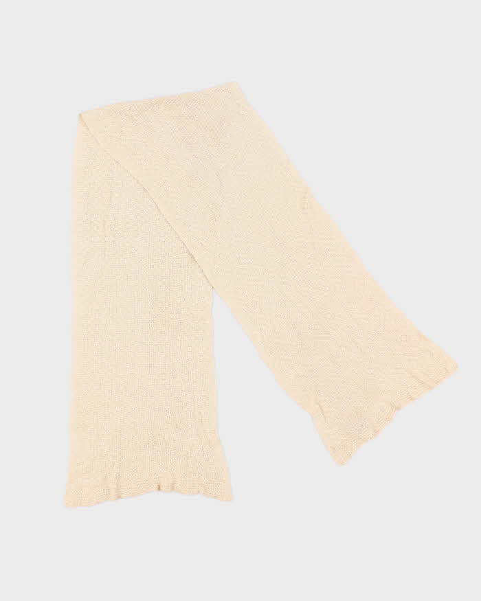 Cream Woven Light weight Scarf