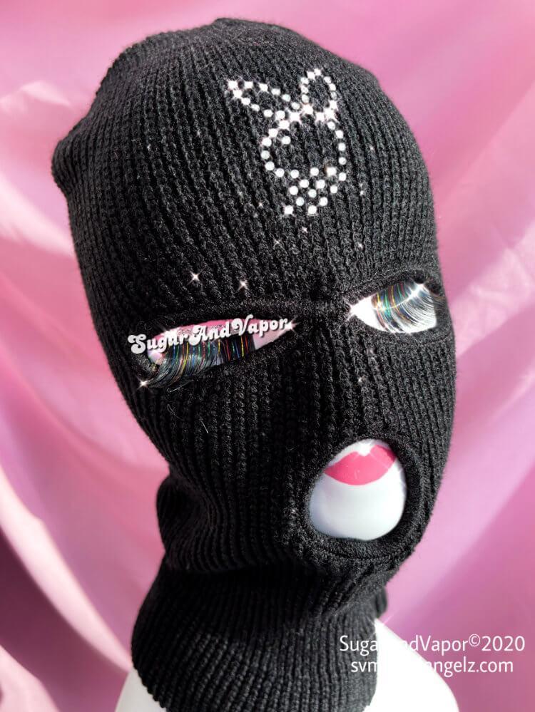 Custom Bling Y2K Decorated Knitted Ski Mask