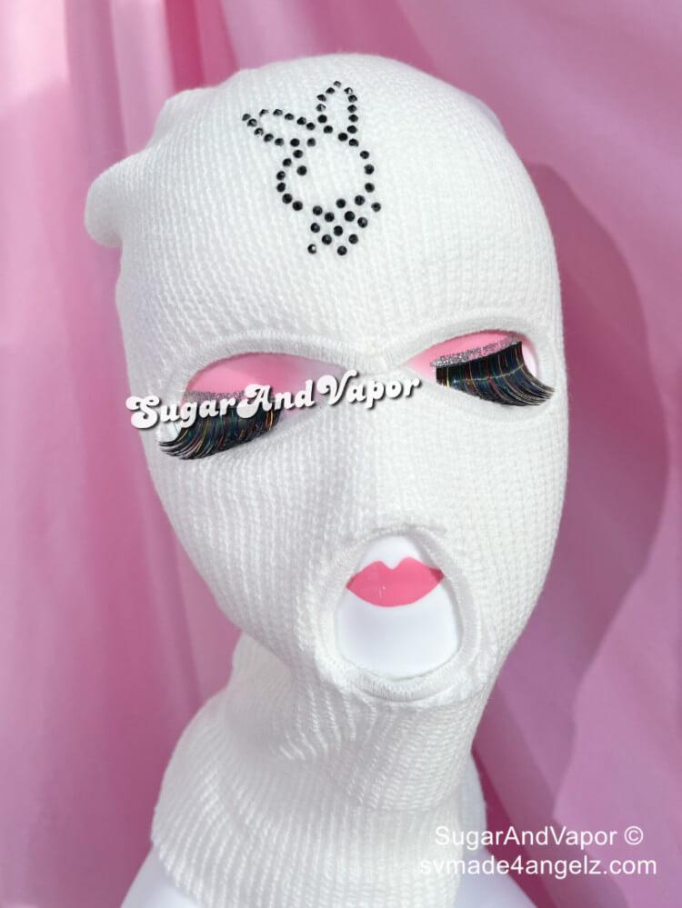 Custom Bling Y2K Decorated Knitted Ski Mask