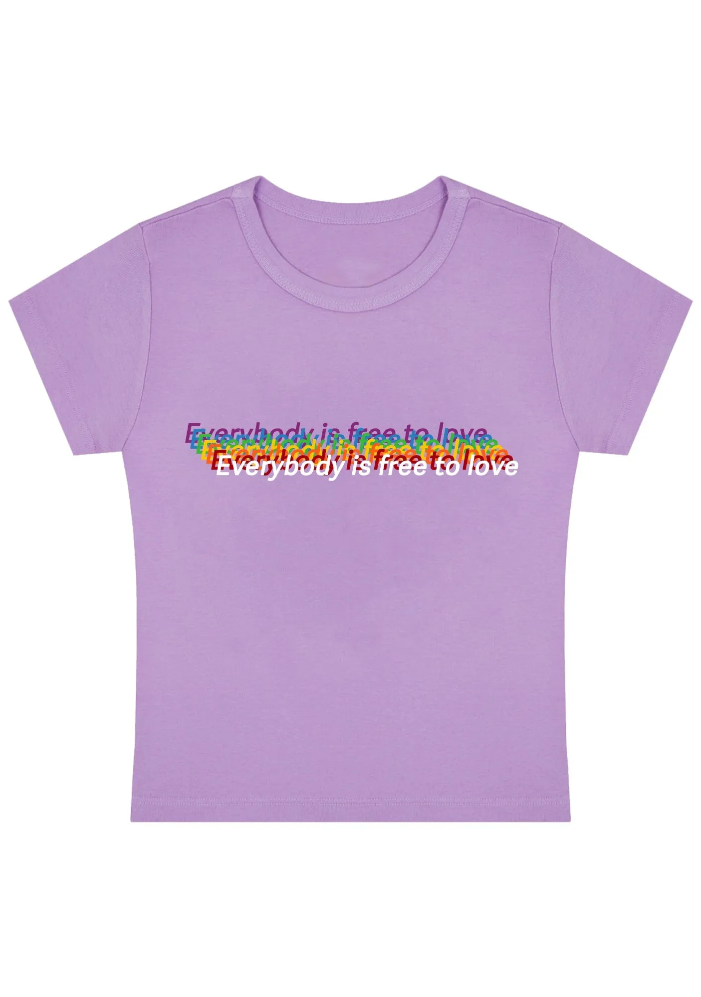 Everybody Is Free To Love Y2K Baby Tee