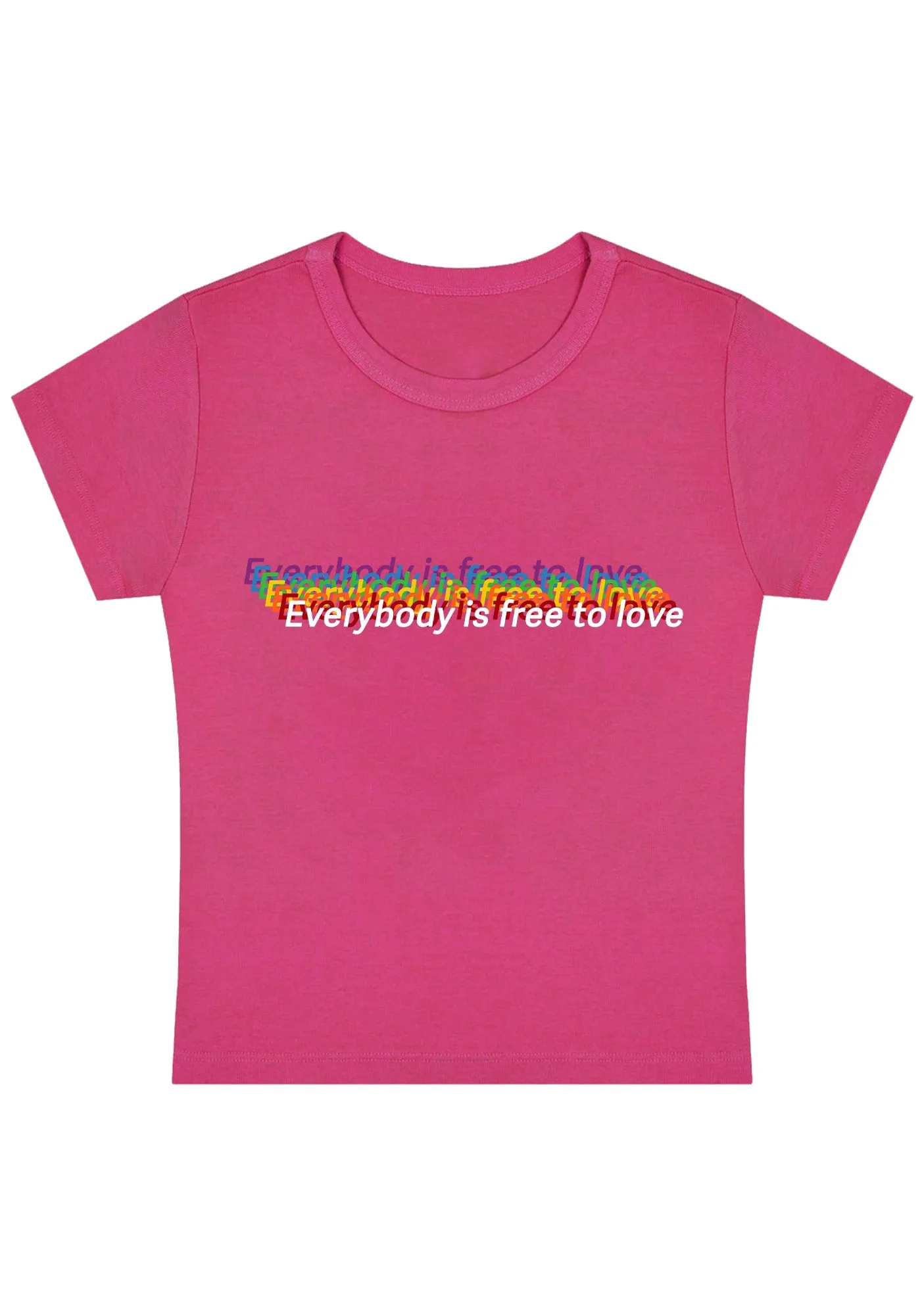 Everybody Is Free To Love Y2K Baby Tee