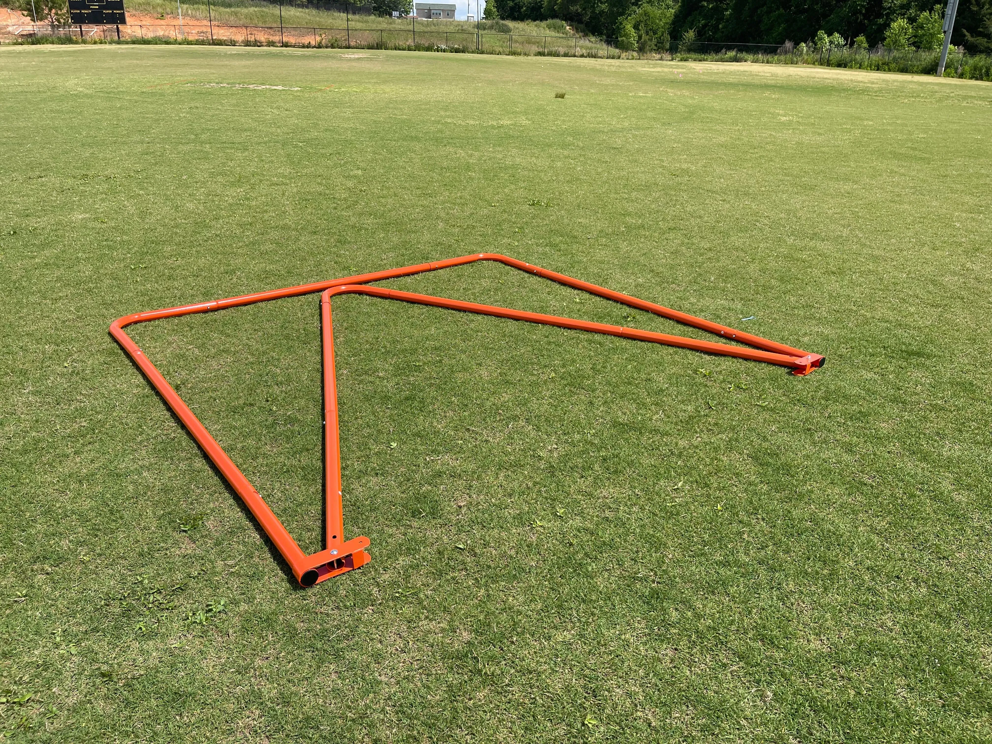 Folding Lacrosse Goal - 30 lbs, 6'x6'x7' by Crankshooter Included w/ 4mm, 5mm or 6mm White Net - FREE Shipping.