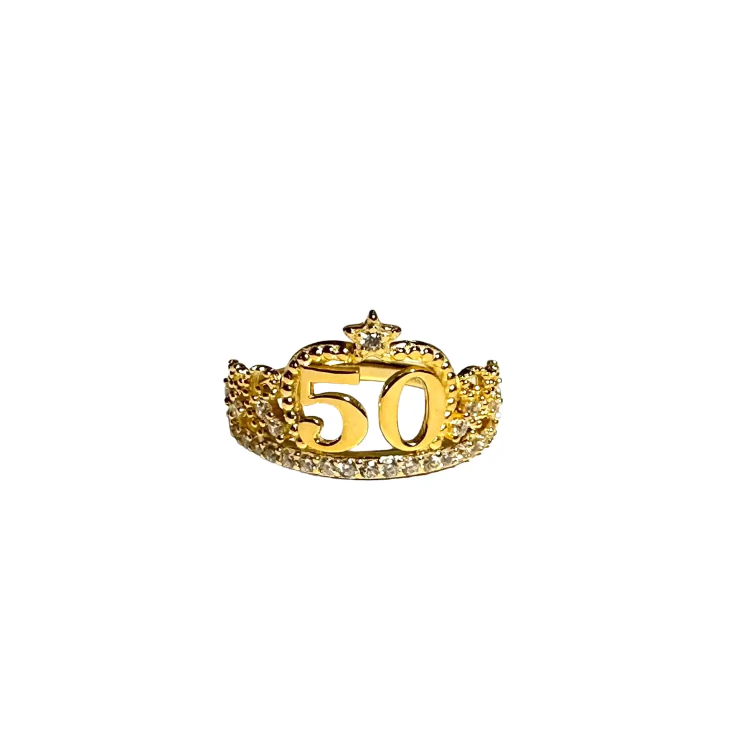 Golden Silver Anniversary Rings