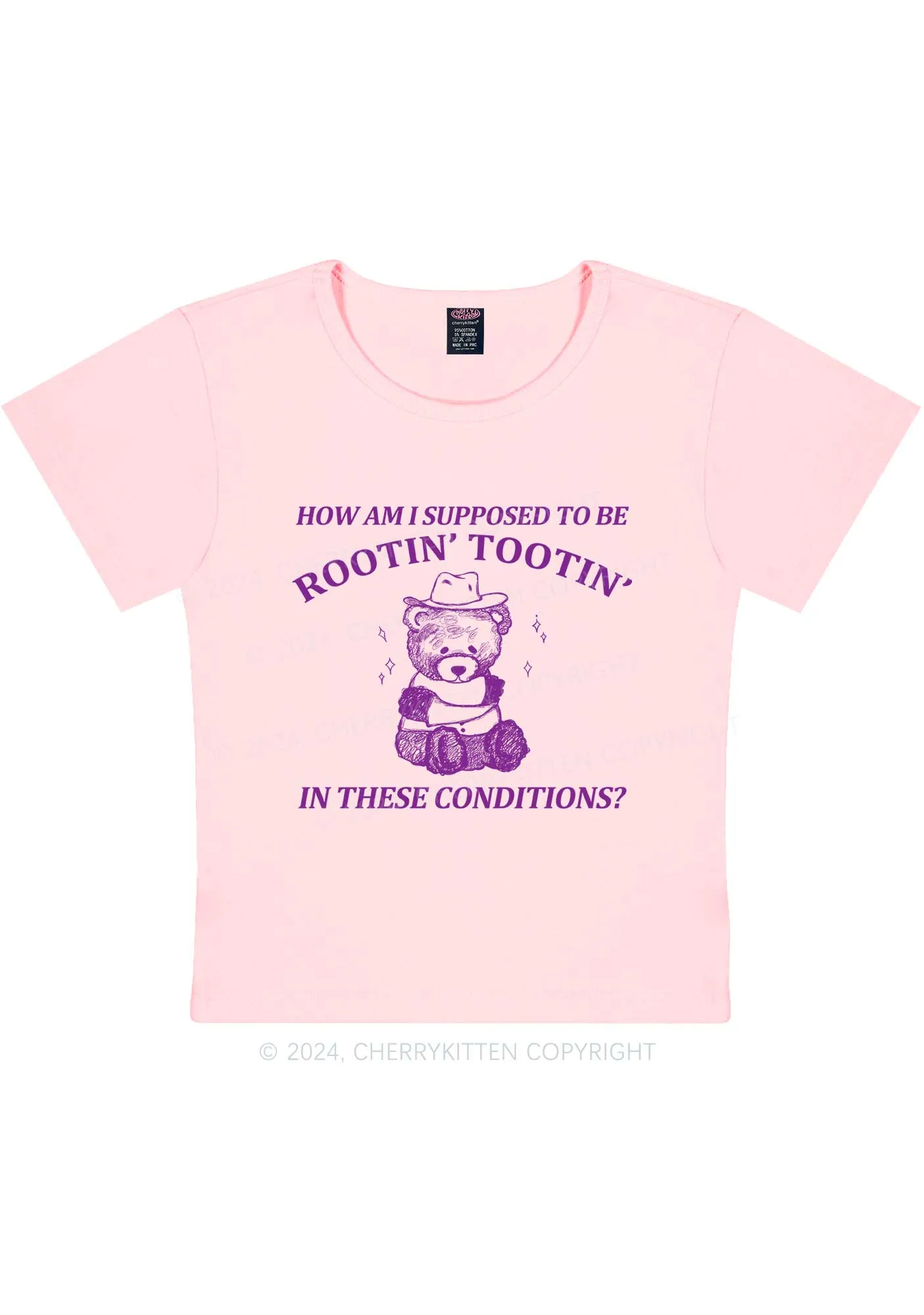 I Supposed To Be Rootin' Tootin' Y2K Baby Tee