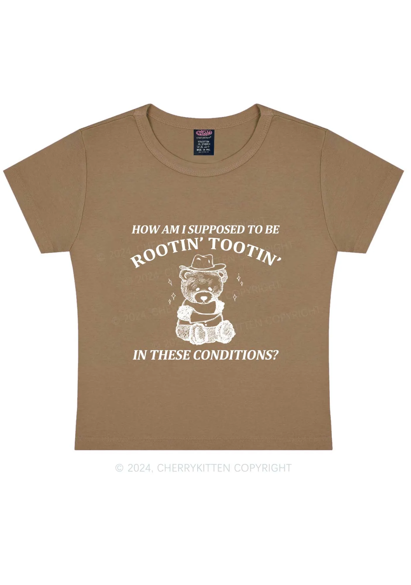 I Supposed To Be Rootin' Tootin' Y2K Baby Tee