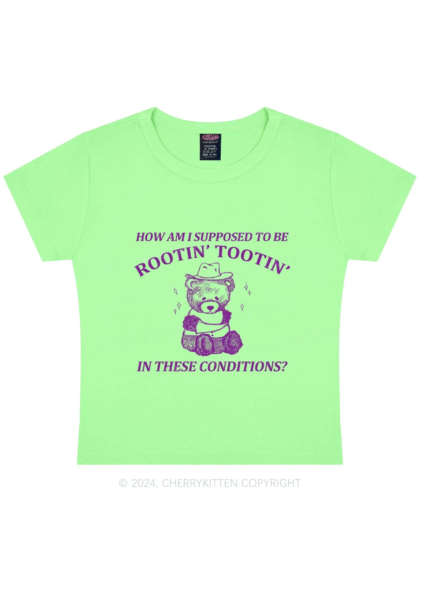 I Supposed To Be Rootin' Tootin' Y2K Baby Tee