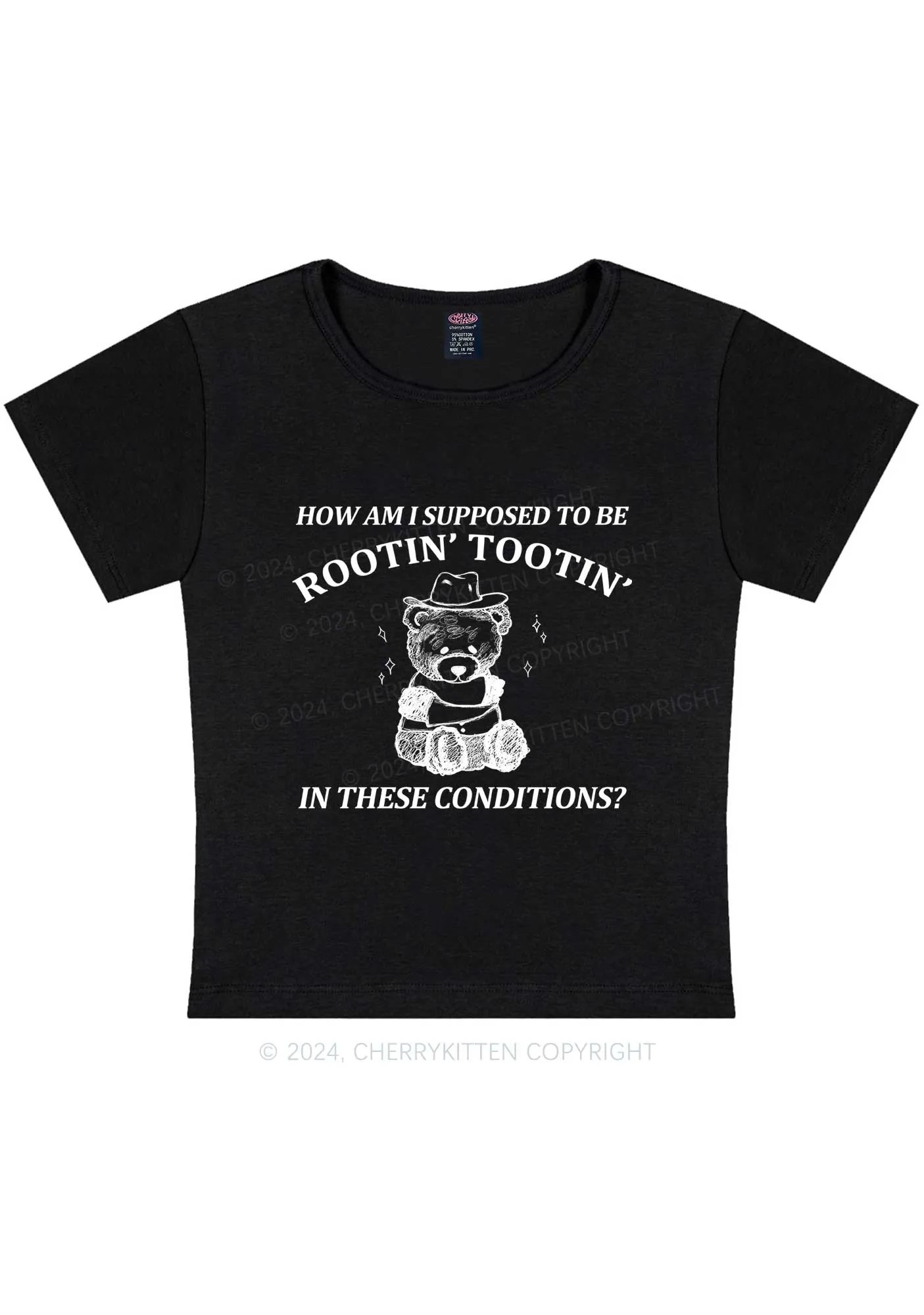 I Supposed To Be Rootin' Tootin' Y2K Baby Tee