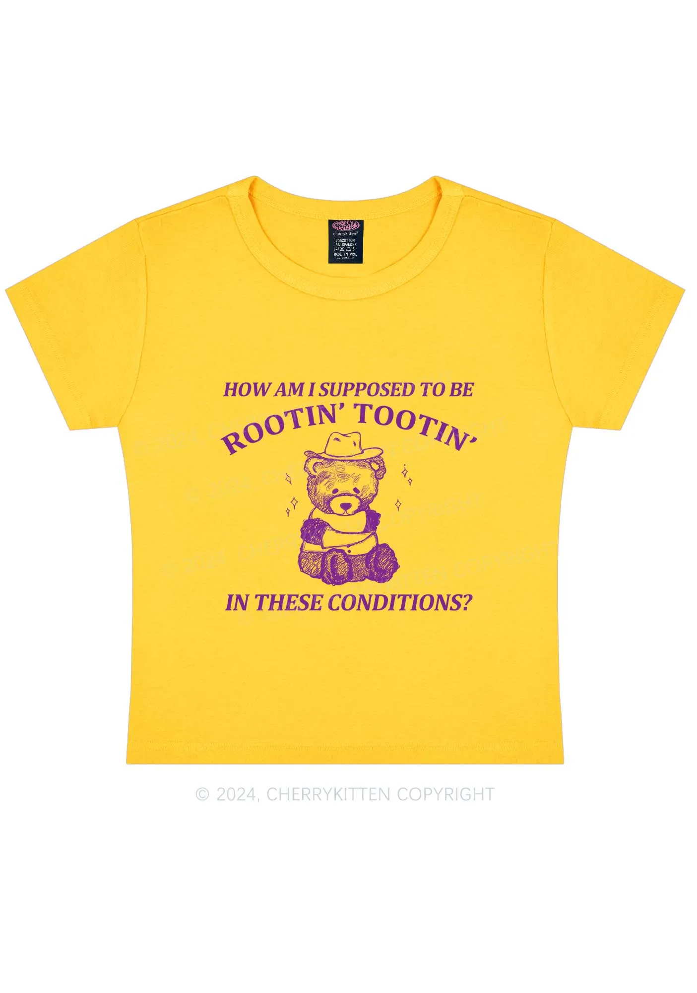 I Supposed To Be Rootin' Tootin' Y2K Baby Tee