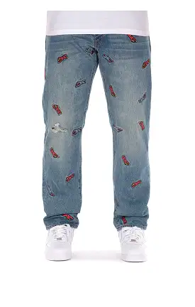 IceCream All Caps Denim - Strawberry Fit