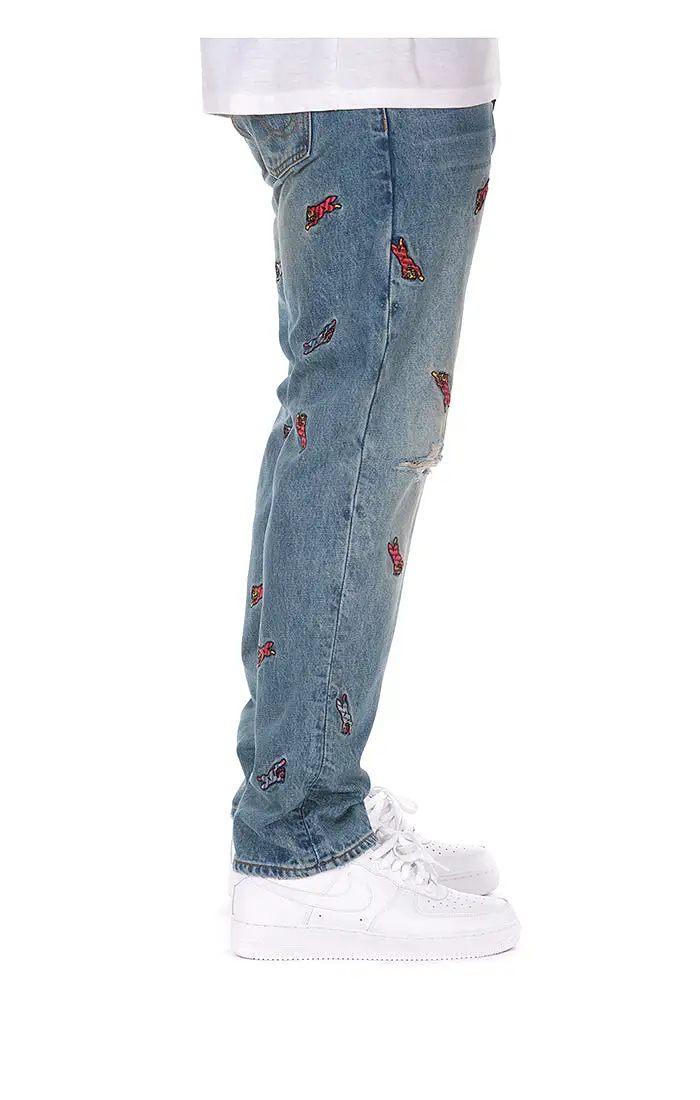 IceCream All Caps Denim - Strawberry Fit