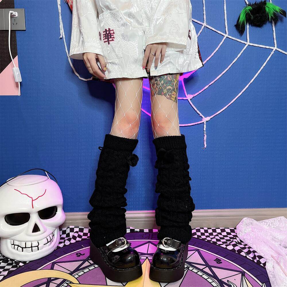 Japanese Harajuku Y2K Spice Girls wool knitted high tube JK knee socks BY9050