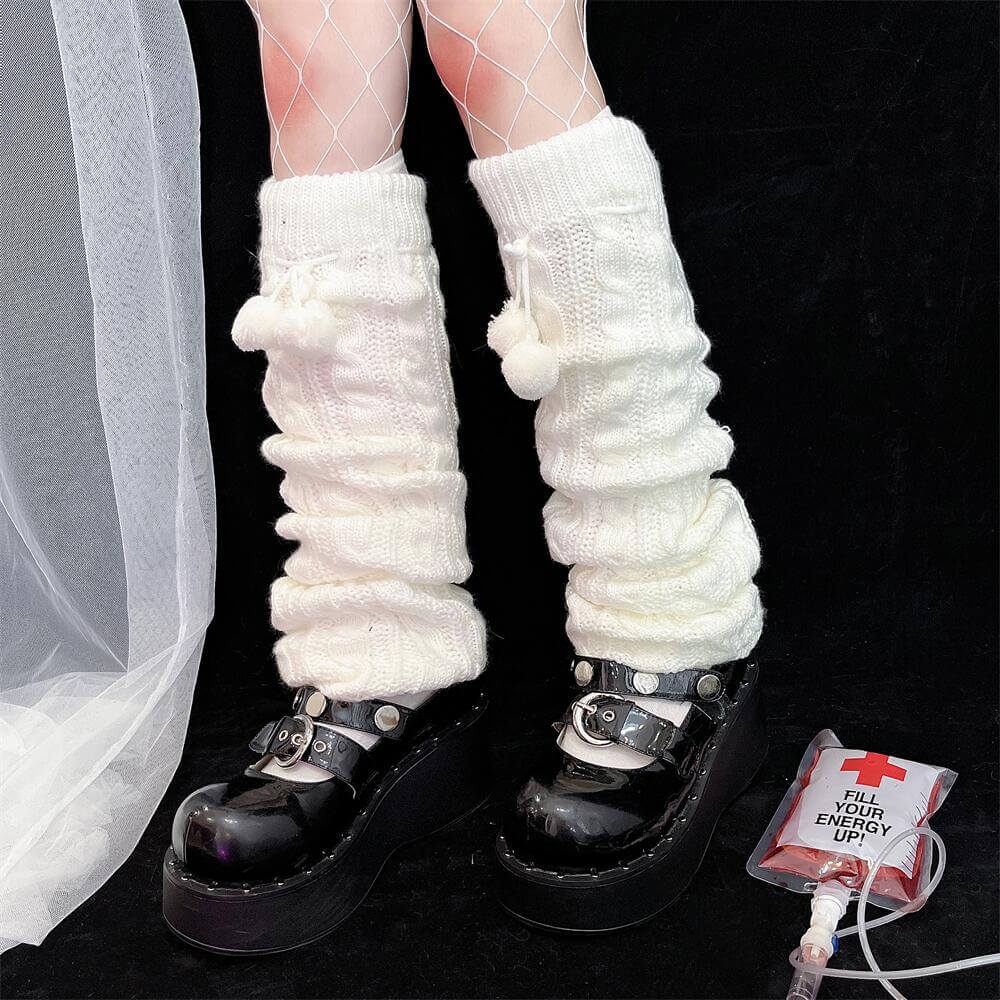 Japanese Harajuku Y2K Spice Girls wool knitted high tube JK knee socks BY9050