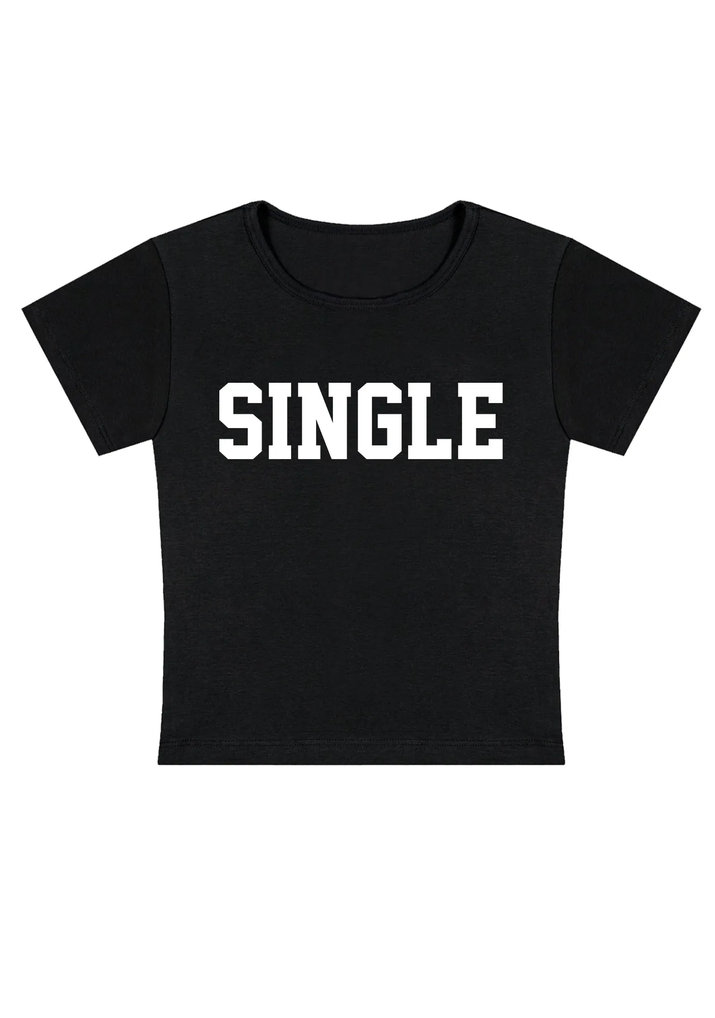 Just Single Y2K Baby Tee