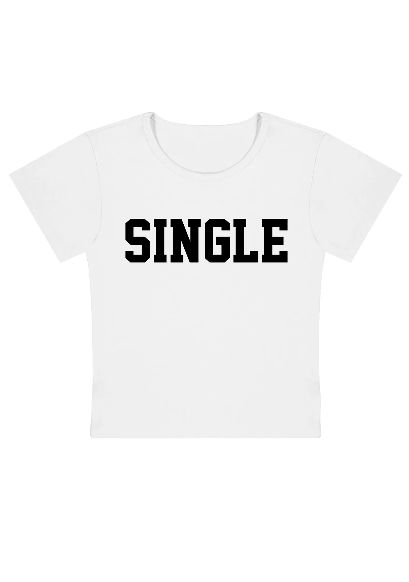 Just Single Y2K Baby Tee