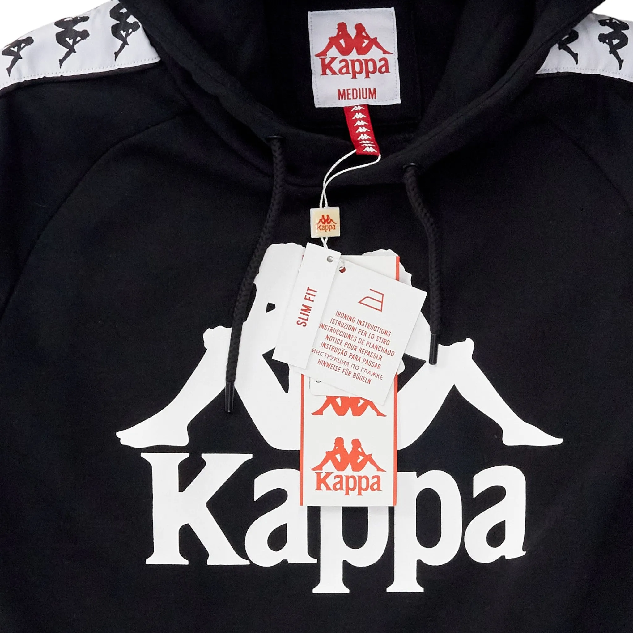 Kappa Black/White Hurtado Hoody