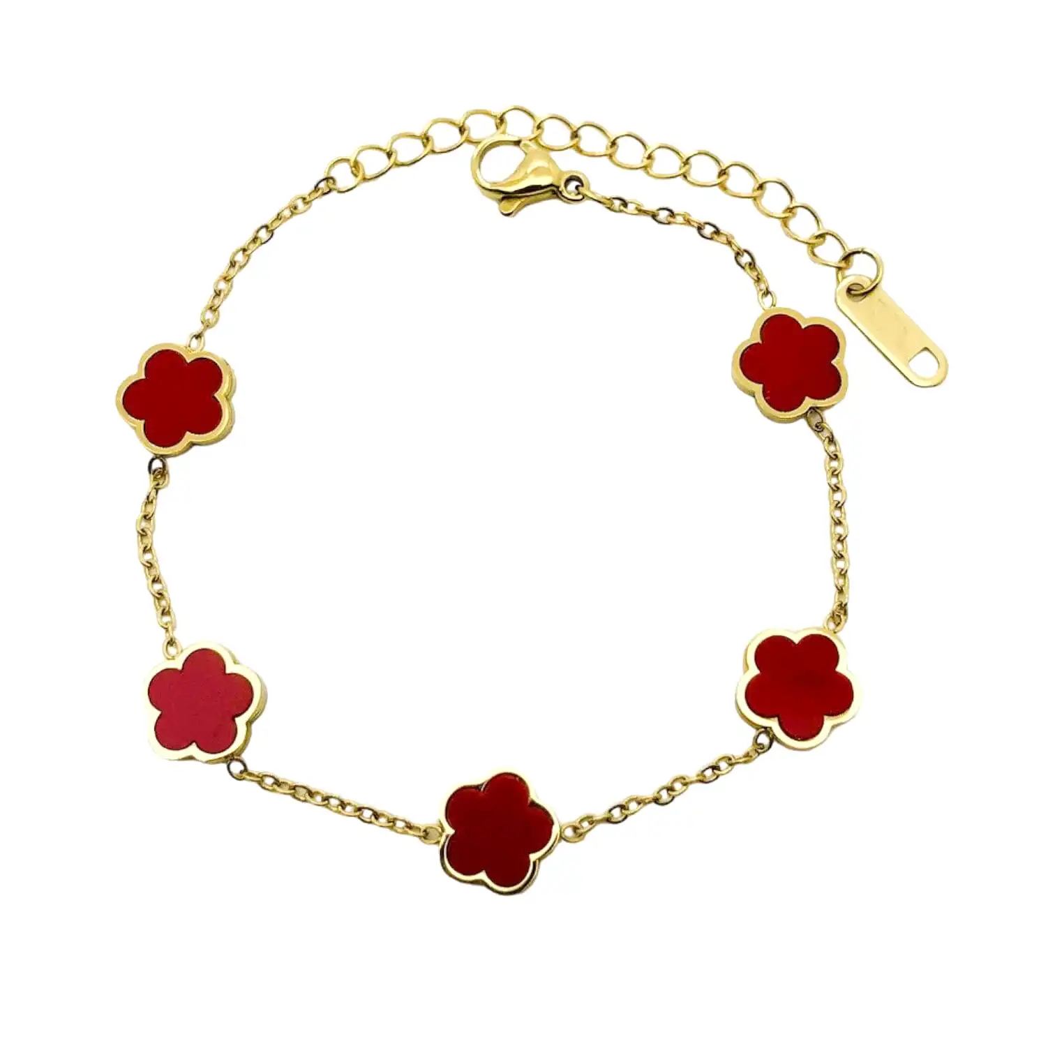 Kayla Flower Clover Gold Bracelet