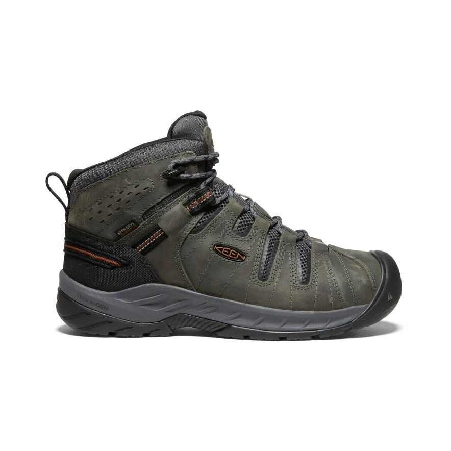 Keen Men's Flint II Waterproof Mid Soft Toe Boot in Steel Grey