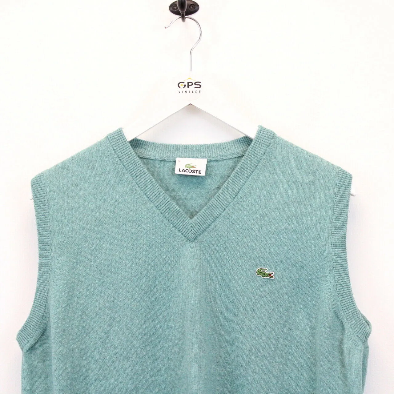 LACOSTE 00s Knit Vest Green | Medium