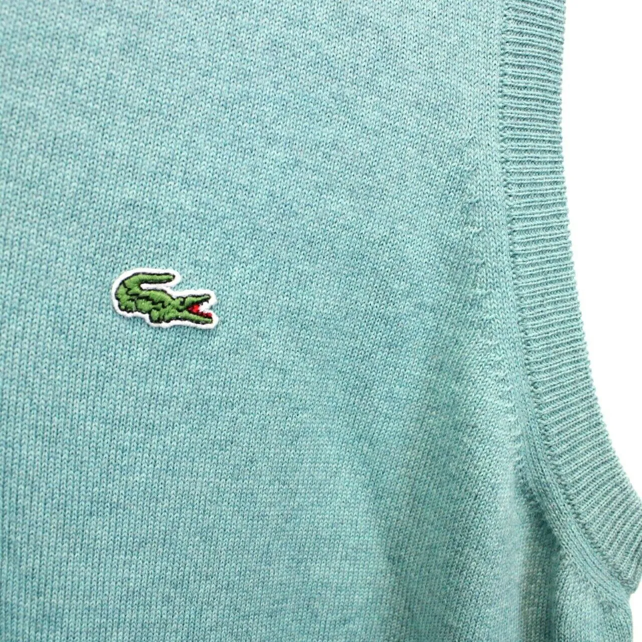 LACOSTE 00s Knit Vest Green | Medium