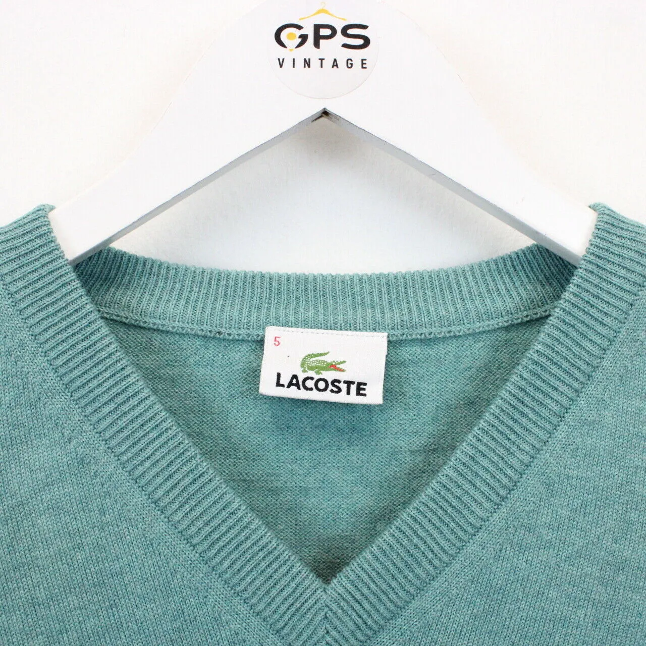 LACOSTE 00s Knit Vest Green | Medium