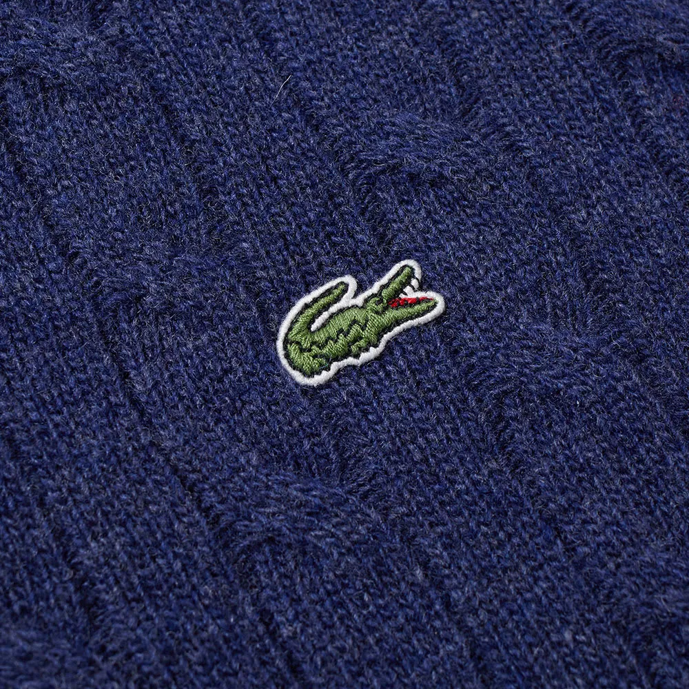 Lacoste Cable Crew KnitMidnight Blue Chine