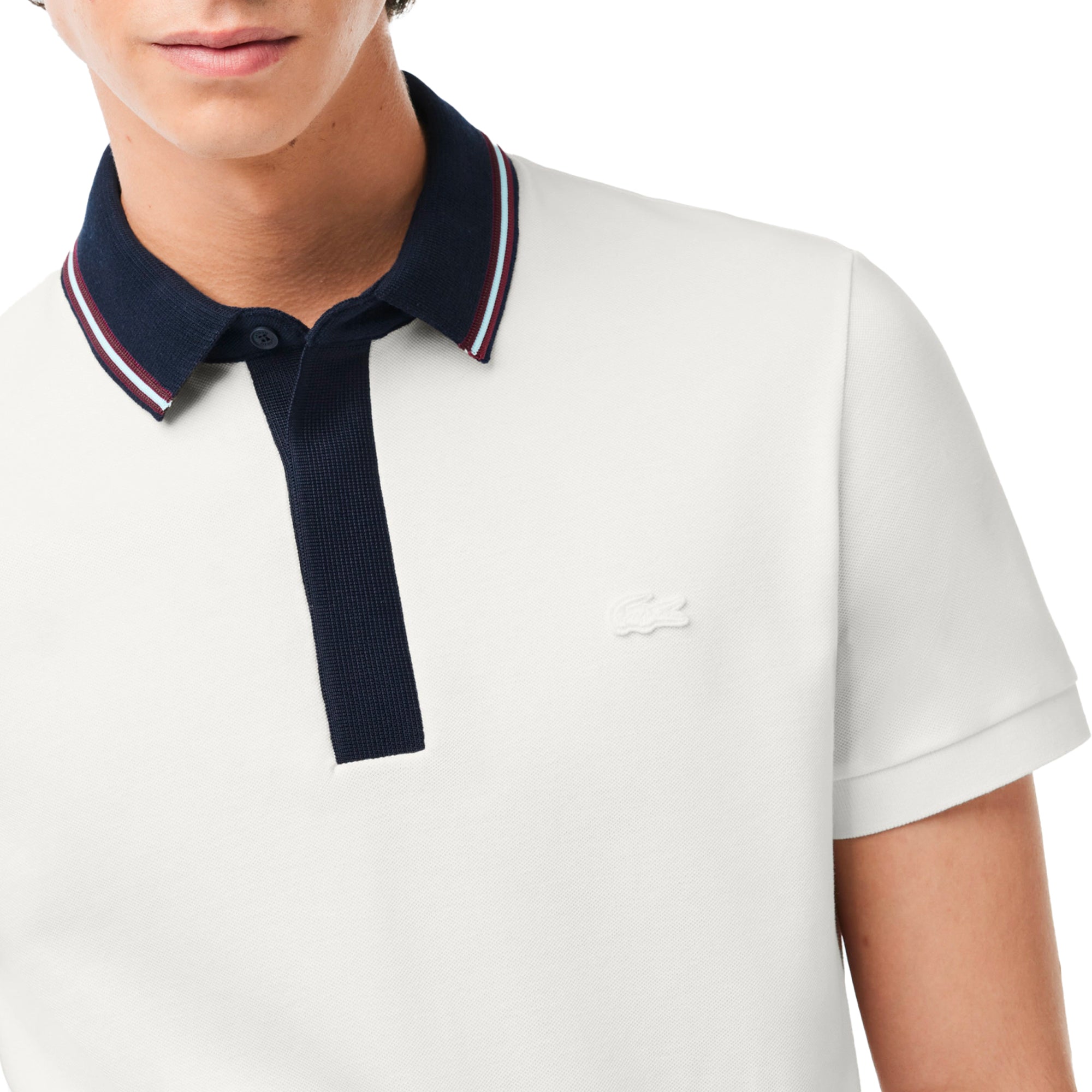 Lacoste Contrast Collar Paris Polo PH1125 - Flour