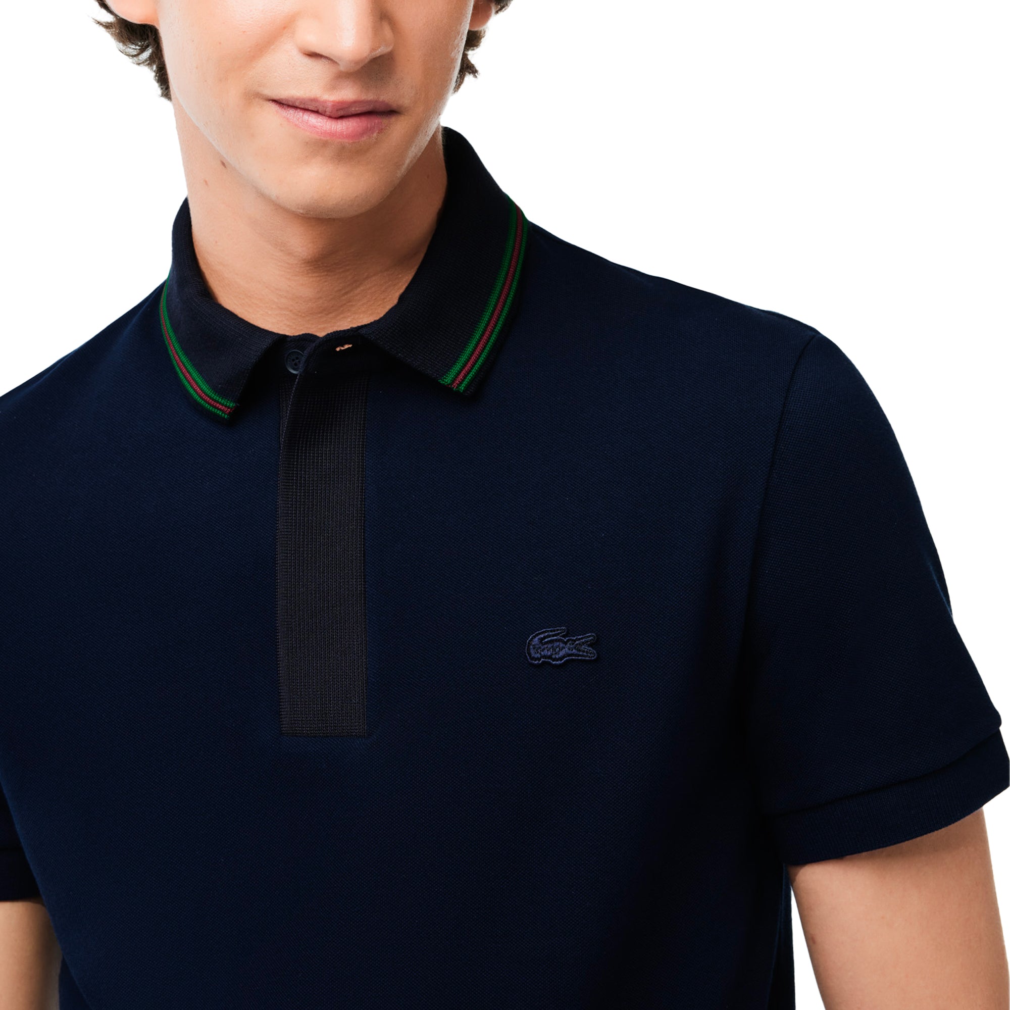 Lacoste Contrast Collar Paris Polo PH1125 - Navy