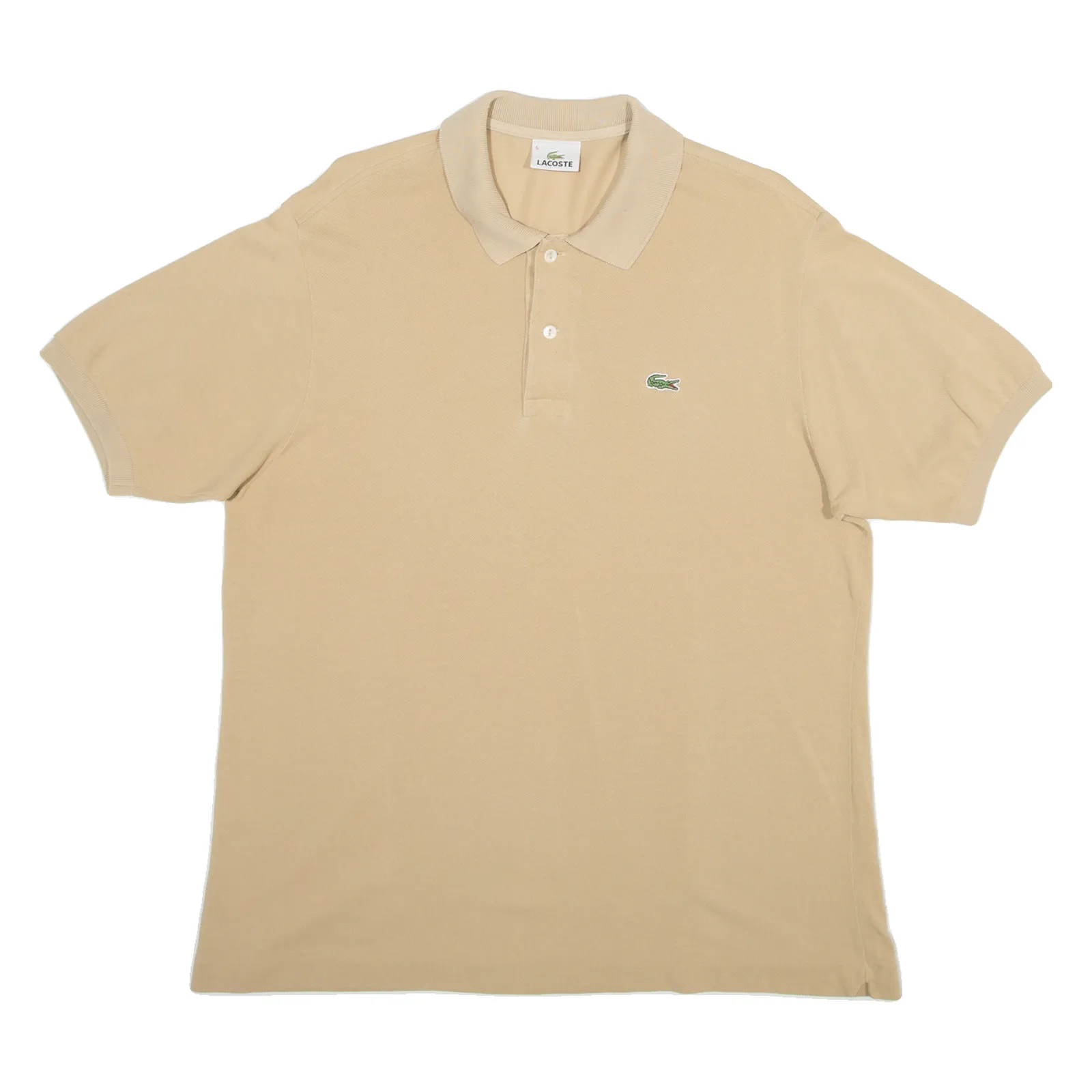 LACOSTE Mens Polo Shirt Beige L